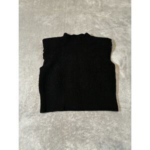 Babaton Sleeveless Merino Wool Ribbed Knit Sweater Medium